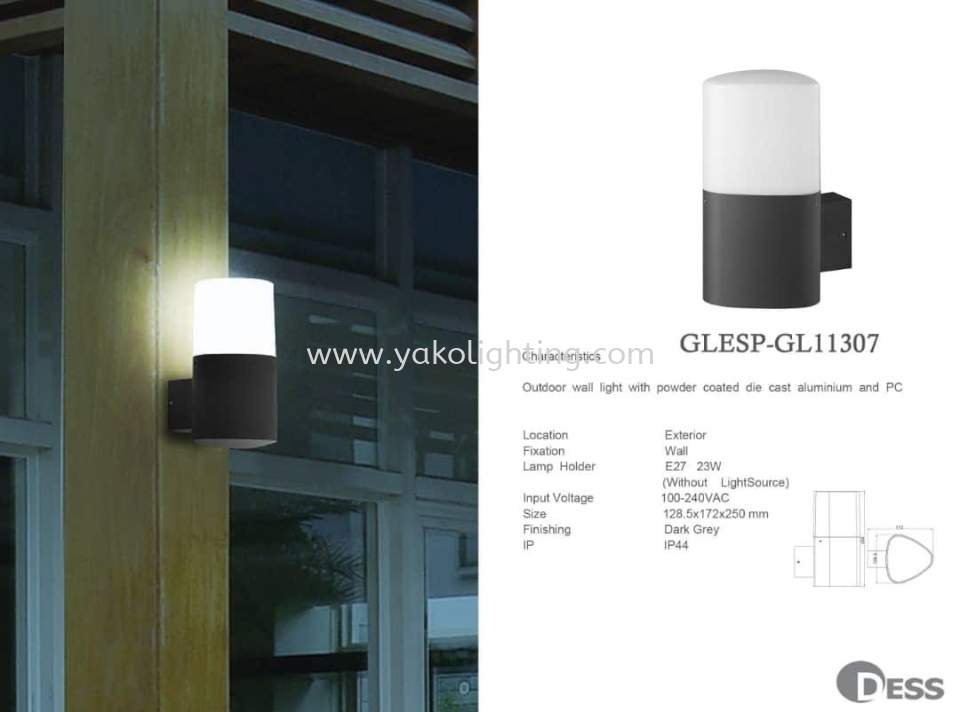 GLESP-GL11307 DESS OUTDOOR LAMP