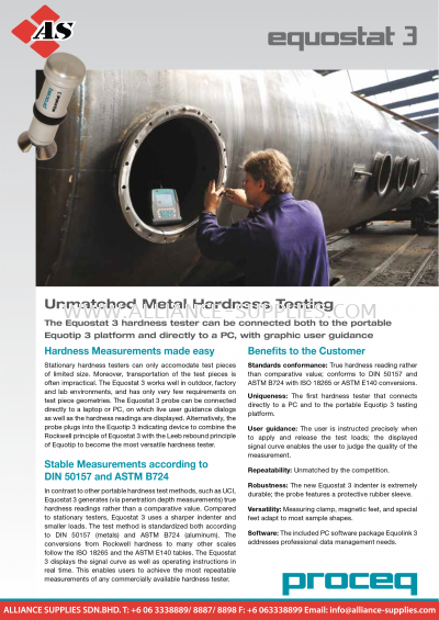 PROCEQ Equostat 3-Metal Hardness Testing