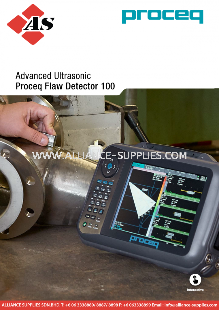 PROCEQ Advanced Ultrasonic Flaw Detector 100 (LEMO / BNC) PROCEQ Ultrasonic Flaw Detector PROCEQ