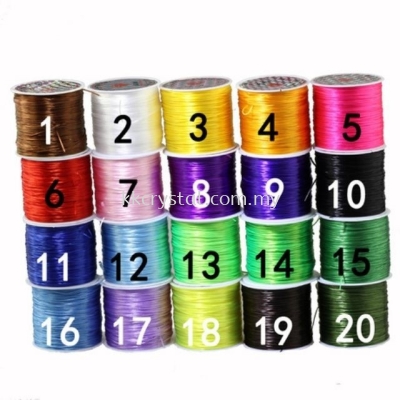 Elastic string, 50 Meters Crystal String for Gemstones Beads & Beading Needles 5.0