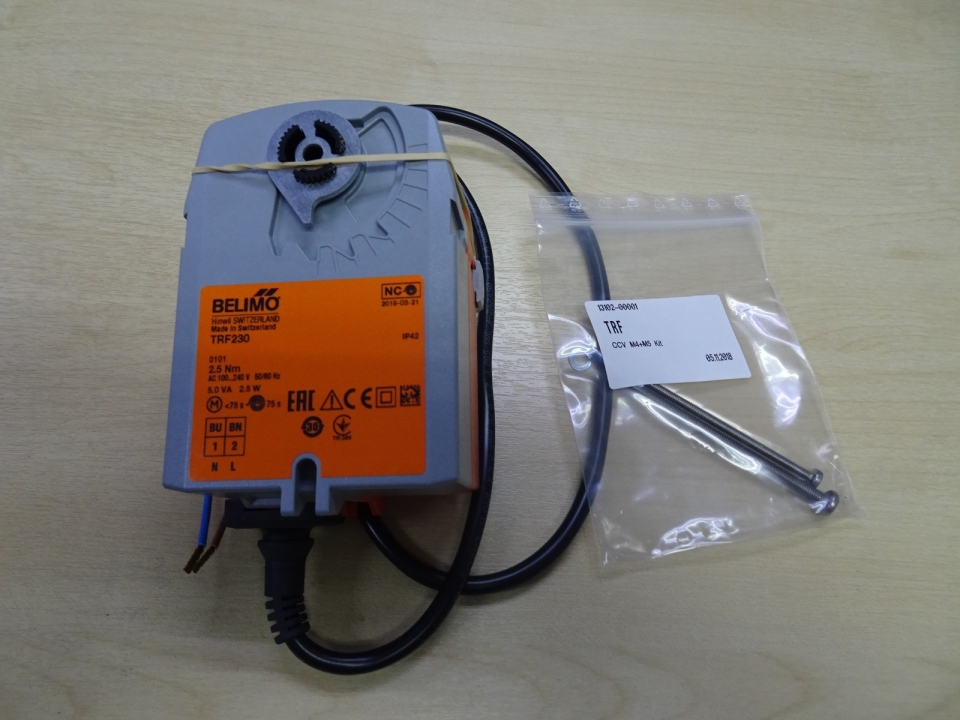 BELIMO TRF230 OPEN-CLOSE SPRING-RETURN ROTARY ACTUATOR 2.5NM, 100-230VAC, 50/60HZ