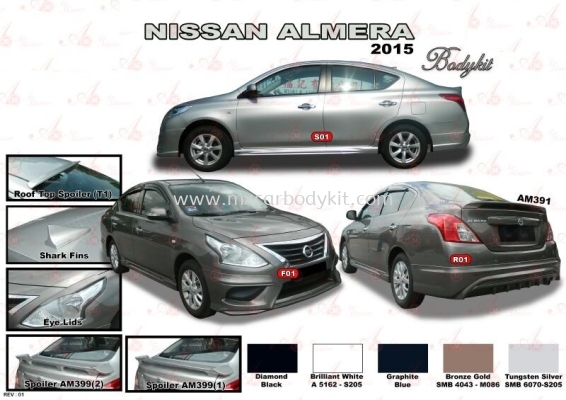 NISSAN ALMERA 2015 AM STYLE BODYKIT + SPOILER