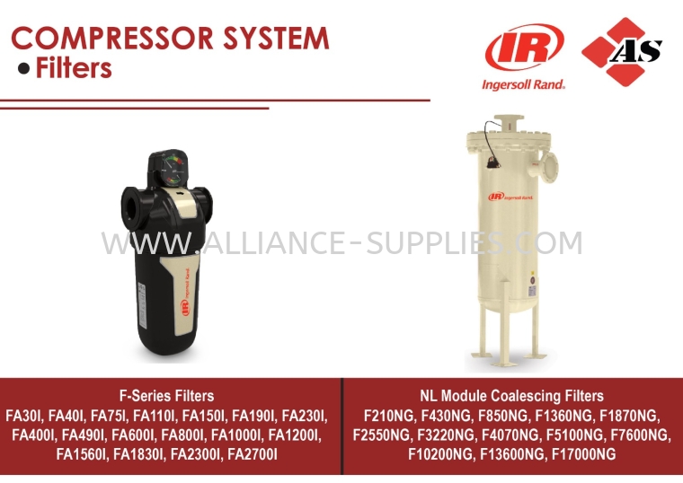 IR Filters IR Filters IR Compressor System INGERSOLL RAND