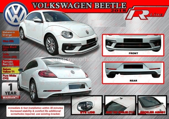 VOLKSWAGEN BEETLE R-LINE BODYKIT + SPOILER