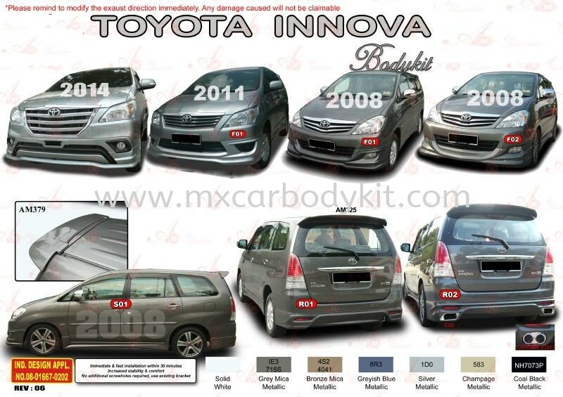 TOYOTA INNOVA 2014 AM STYLE BODY KIT INNOVA 2014 TOYOTA Johor, Malaysia ...
