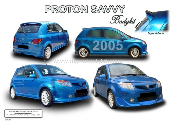 PROTON SAVVY 2005 AM STYLE BODYKIT + SPOILER