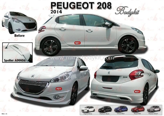 PEUGEOT 208 AM STYLE BODYKIT + SPOILER