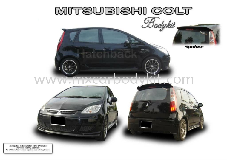 MITSUBISHI COLT HATCHBACK AM STYLE BODYKIT + SPOILER COLT HATCHBACK MITSUBISHI