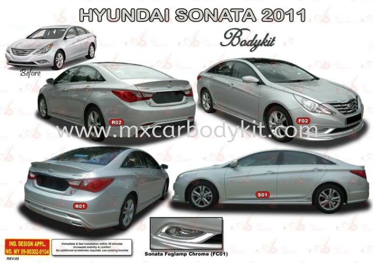 HYUNDAI SONATA 2011 AM STYLE BODYKIT SONATA 2011 HYUNDAI