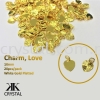 Charm, Love, Gold, 10mm, 20pcs, 0288455632 Charm  Jewelry Findings, White Gold Plating