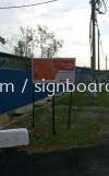 orange Road signage at pulau indah klang ROAD SIGNAGE