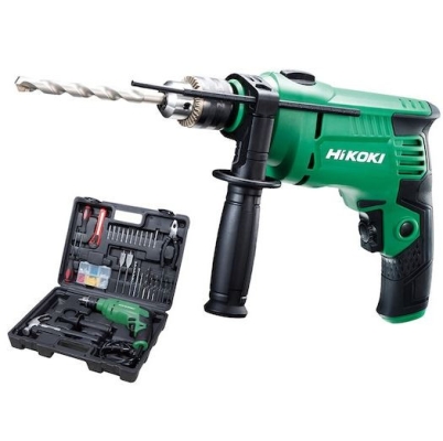 HITACHI 13MM REVERSIBLE IMPACT DRILL  550W 230V C/W ACCES. SET MODEL: DV13VST