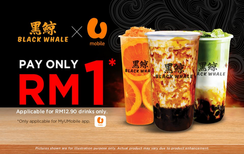 Umobile Users Pay Only RM1 Drinks in Black Whale