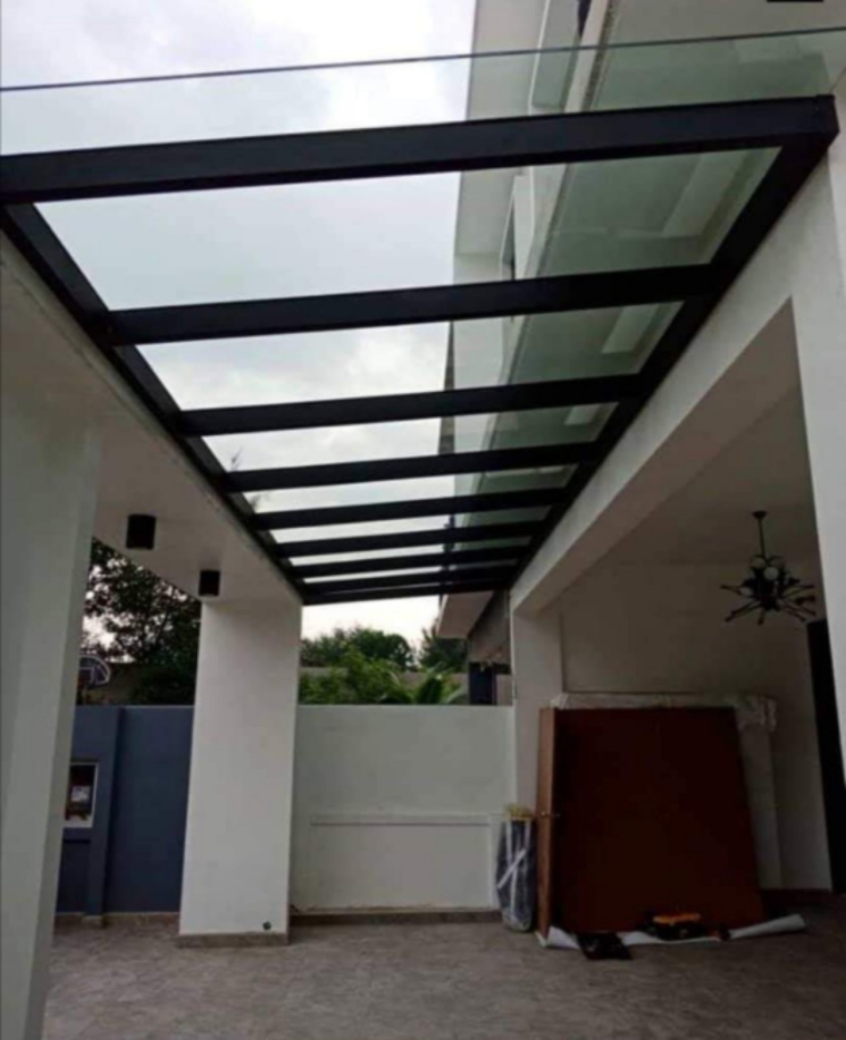 Installation tempered glass roofing