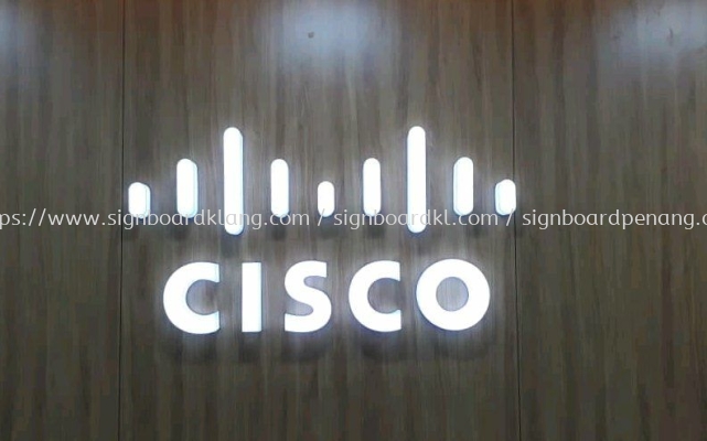 Cisco 3D LED acrylic box up lettering signage at Kuala Lumpur 