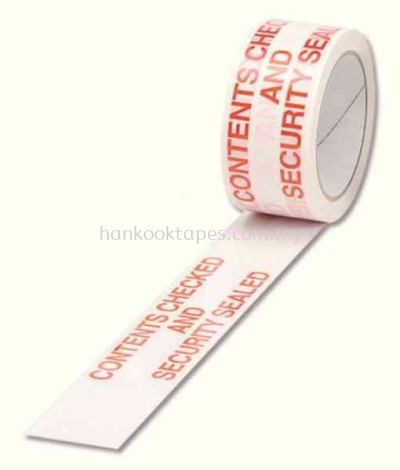 Security Bag Tapes