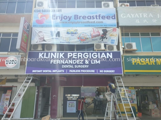 klinik pergigian Fernandez & lim 3D LED channel box up letteting signage at klang 