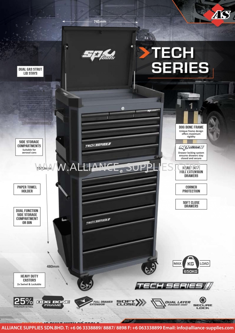 SP TOOLS TECH SERIES - Tool Boxes & Roll cabs SP TOOLS Storage Solution ...