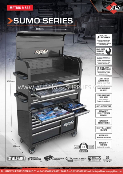 SP TOOLS Sumo Series - Power Hutch - Metric & SAE