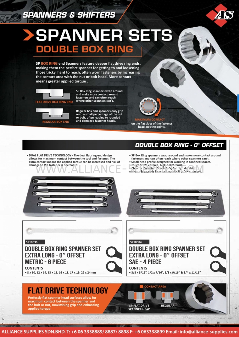 SP TOOLS Double Box RING Spanner Sets SP TOOLS Spanners, Adjustable Wrenches, GearDrive Wrenches SP TOOLS