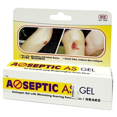 A-SEPTIC AS GEL  (Antiseptic Gel with Minimising Scarring Formulation) 15g 