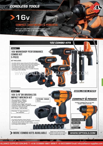 SP TOOLS 16 Volt Cordless