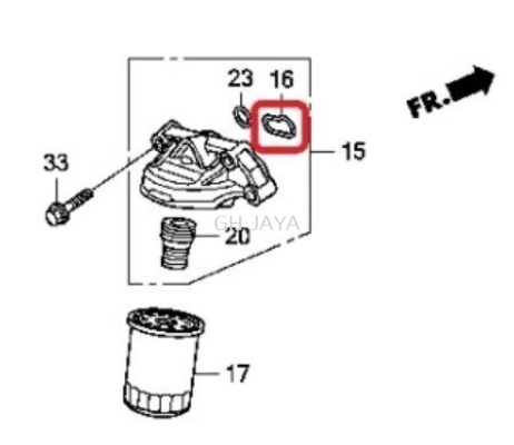 HONDA TAO 2.4 OIL FILTER HOURSING O RING  