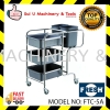 FRESH FTC-5A Dishes Collecting Cart 3 Layer Tray Thickness 0.05cm Wheel PVC with Stopper Stainless Steel Equipment Food Processing Machine