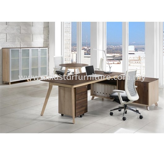 PAXIS EXECUTIVE DIRECTOR OFFICE TABLE C/W SIDE CABINET - Director Office Table Shah Alam | Director Office Table Setia alam | Director Office Table USJ Taipan | Director Office Table Bandar Sunway
