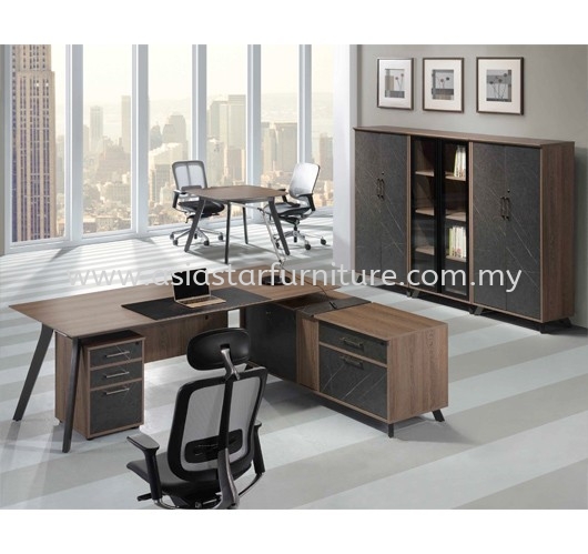 PAXOS EXECUTIVE DIRECTOR OFFICE TABLE C/W SIDE CABINET (INNER2) - Director Office Table Equine Park Seri Kembangan | Director Office Table Sri Petaling | Director Office Table Sungai Besi 