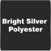 Bright Silver Polyester Round Shape OFFSET STICKER / LABEL
