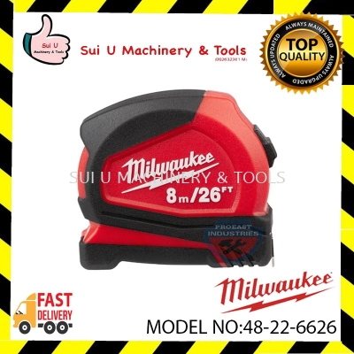 Milwaukee 48-22-6626 8m/25ft Compact Tape Measure Measuring Tape