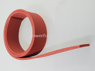 Red Silicone Foam Strip