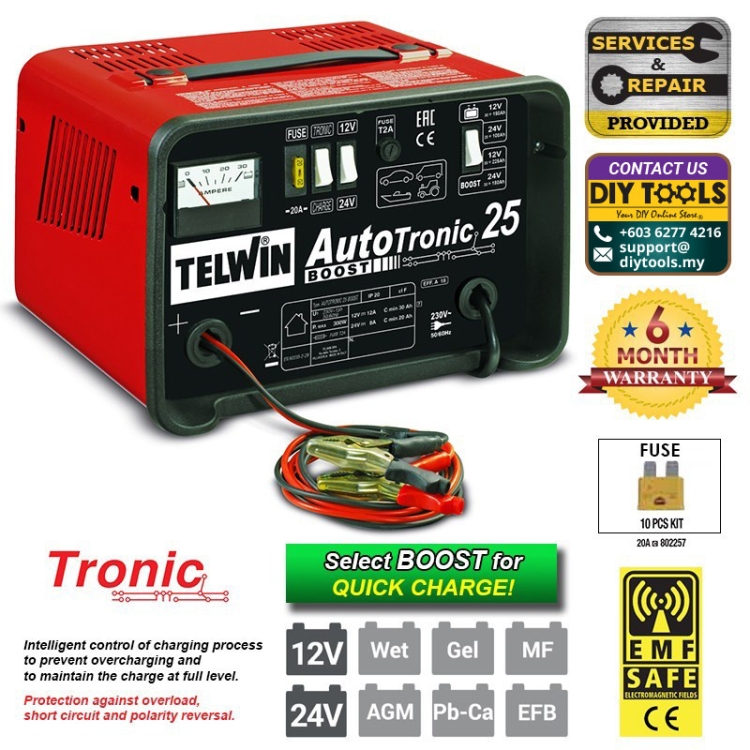 TELWIN Battery Charger Autotronic 25 Boost