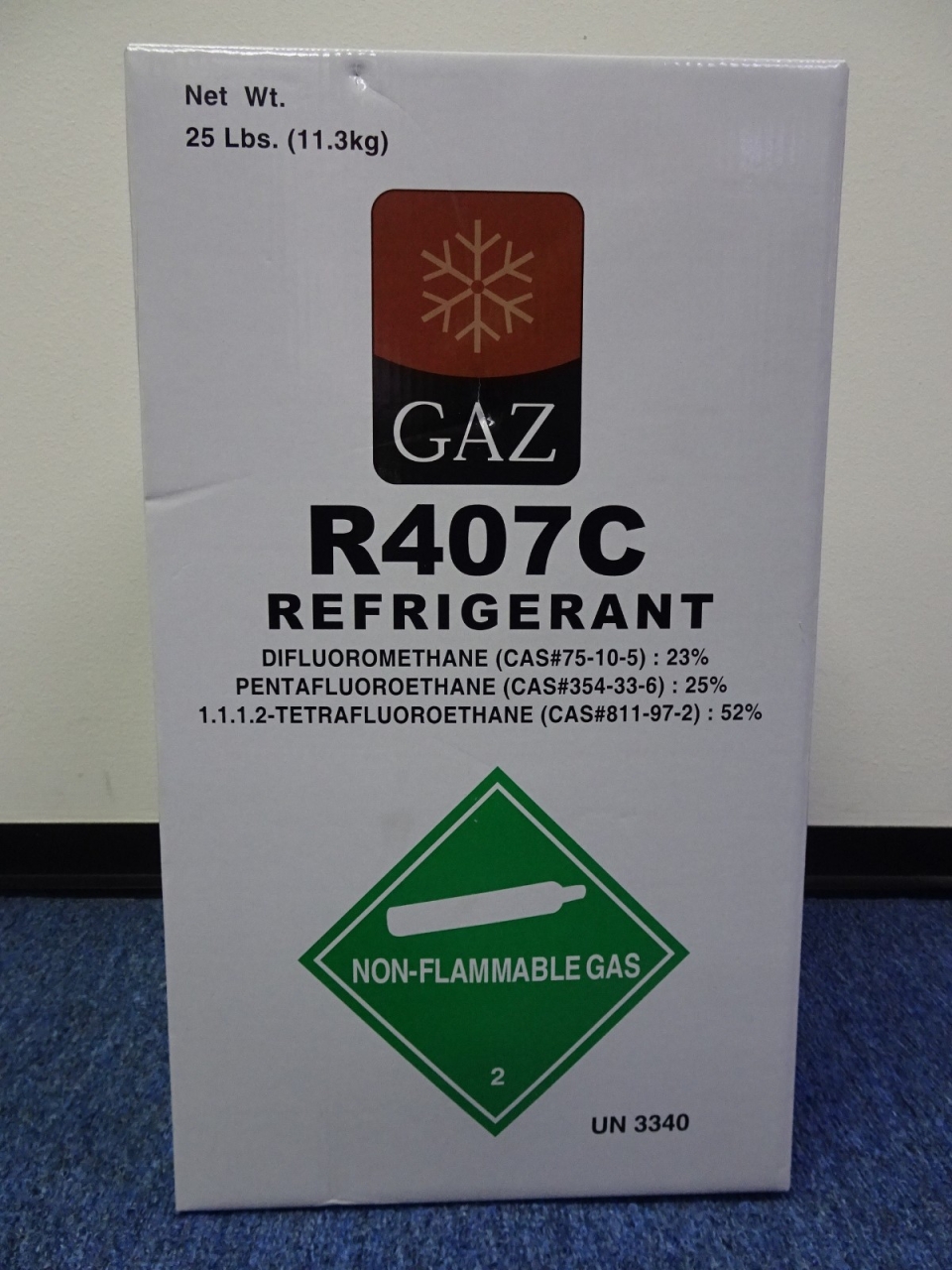 GAZ R407C X 25LBS (11.3KG) HFC REFRIGERANT GAS (PRODUCT OF SINGAPORE)