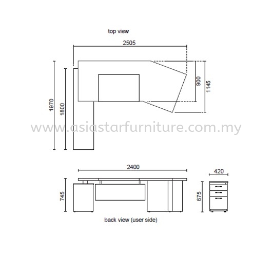 LUXURY EXECUTIVE DIRECTOR OFFICE TABLE SPECIFICATION 1 - Hot Item Director Office Table | Director Office Table Port Klang | Director Office Table Sri Hartamas | Director Office Table Mont Kiara