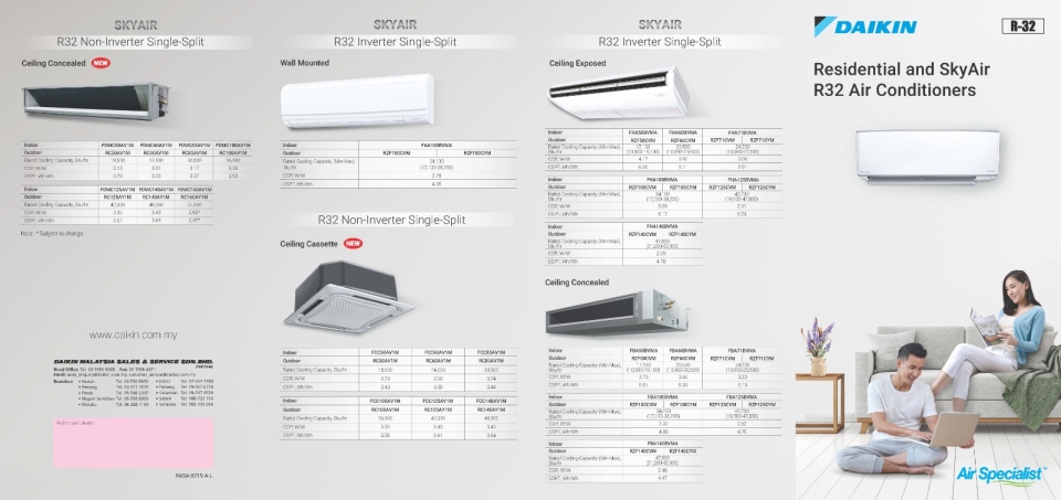 Daikin Residential and SkyAir R32 Air Conditioners
