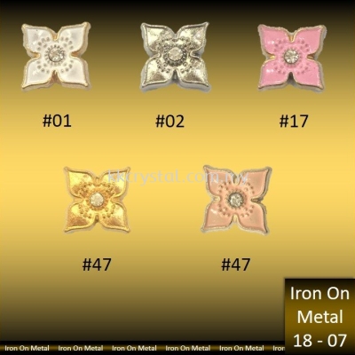 Iron On Metal, CODE: 18-07#, 50PCS IRON ON METAL HOTFIX, MANIK/BESI TAMPAL