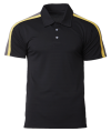 CRP 1605 Black-Daisy-Charcoal CrossRunner Dry Fit Polo Shirt