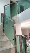  Tempered Glass w/ Stainless Steel Staircase Railing