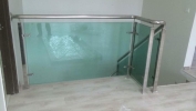  Tempered Glass w/ Stainless Steel Staircase Railing