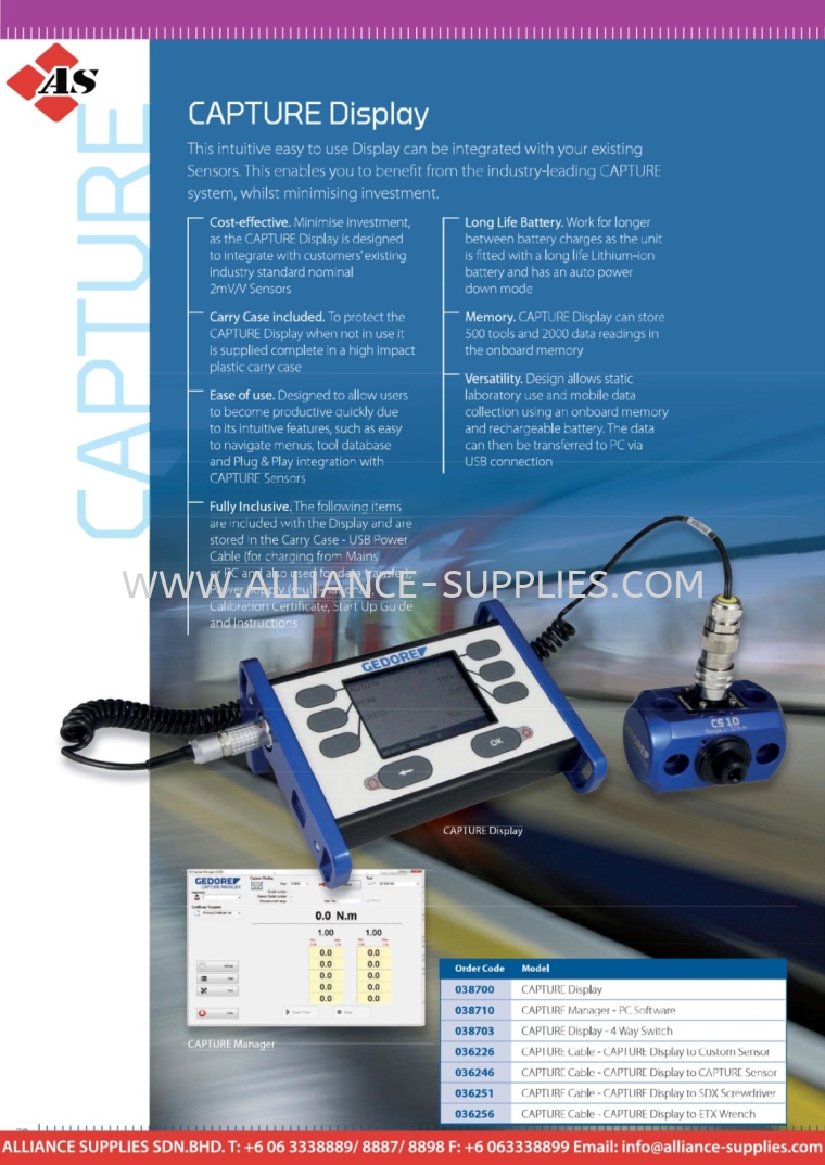 GEDORE CAPTURE Display GEDORE Torque Calibration Tools GEDORE Torque Tools TORQUE TOOLS PROFESSIONAL