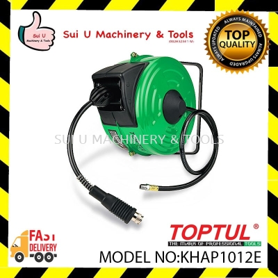 TOPTUL KHAP1012E Hose I.D 9.5mm/ O.D 13.5mm Air Hose Reel 12m