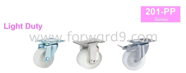 201-PP Series Top Plate Polypropylene Castor Wheel  Light Duty Castor  Castors Wheel