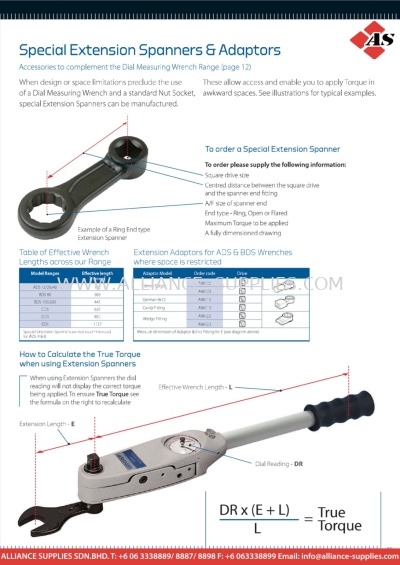 GEDORE Special Extension Spanners & Adaptors