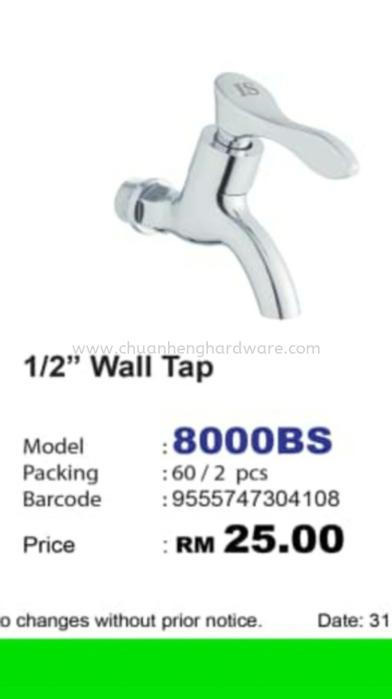 chrome 15 MM wall tap (offer)