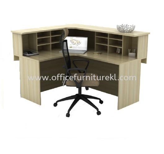 MUPHI MEJA PEJABAT KAUNTER TETAMU - reception counter office table pusat bandar damansara | reception counter office table bangsar | reception counter office table puncak kiara