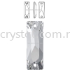 SW, COSMIC BAGUETTE SEW-ON STONE, 3255#, 18*6MM, 001 Crystal Sew-On Stone SW Crystal Collections 