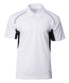 CRP 1303 White-Black Delta Polo CRP 1300 CrossRunner Dry Fit Polo Shirt