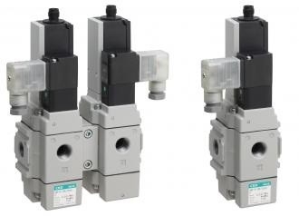 3-port solenoid valve with spool position detection (SNP)